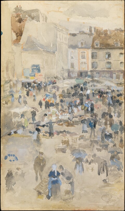 Busy Town Square Market