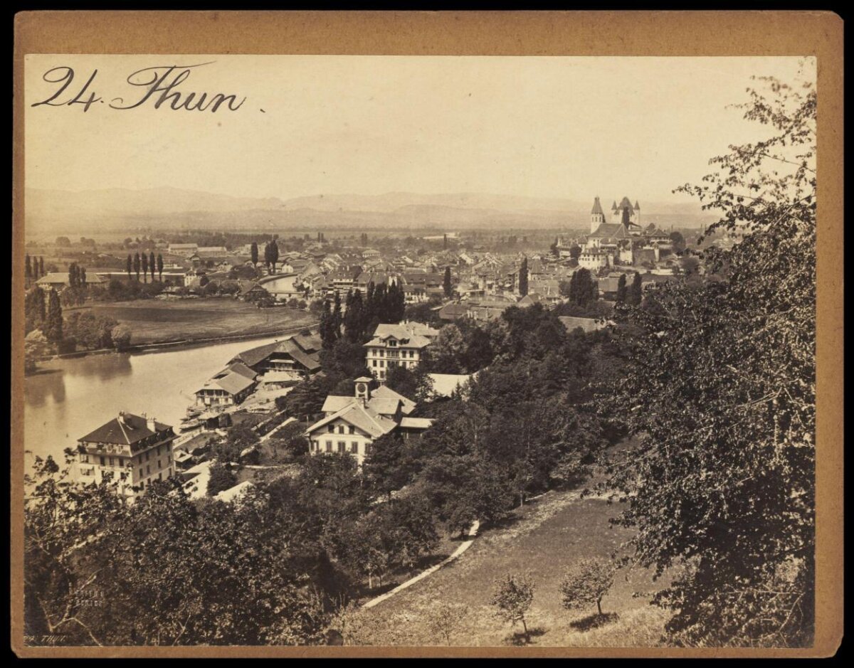 Vintage View of Thun Town