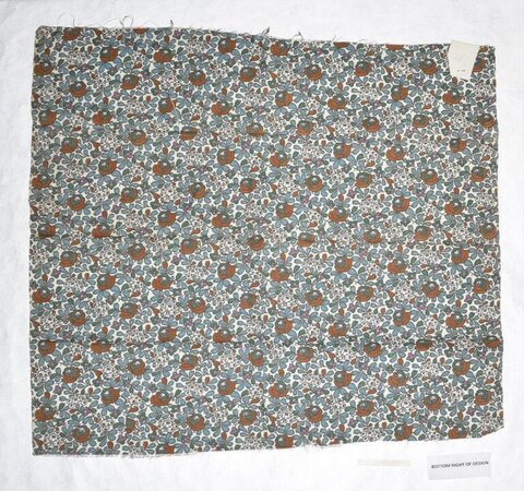 Vintage Floral Printed Fabric Sample