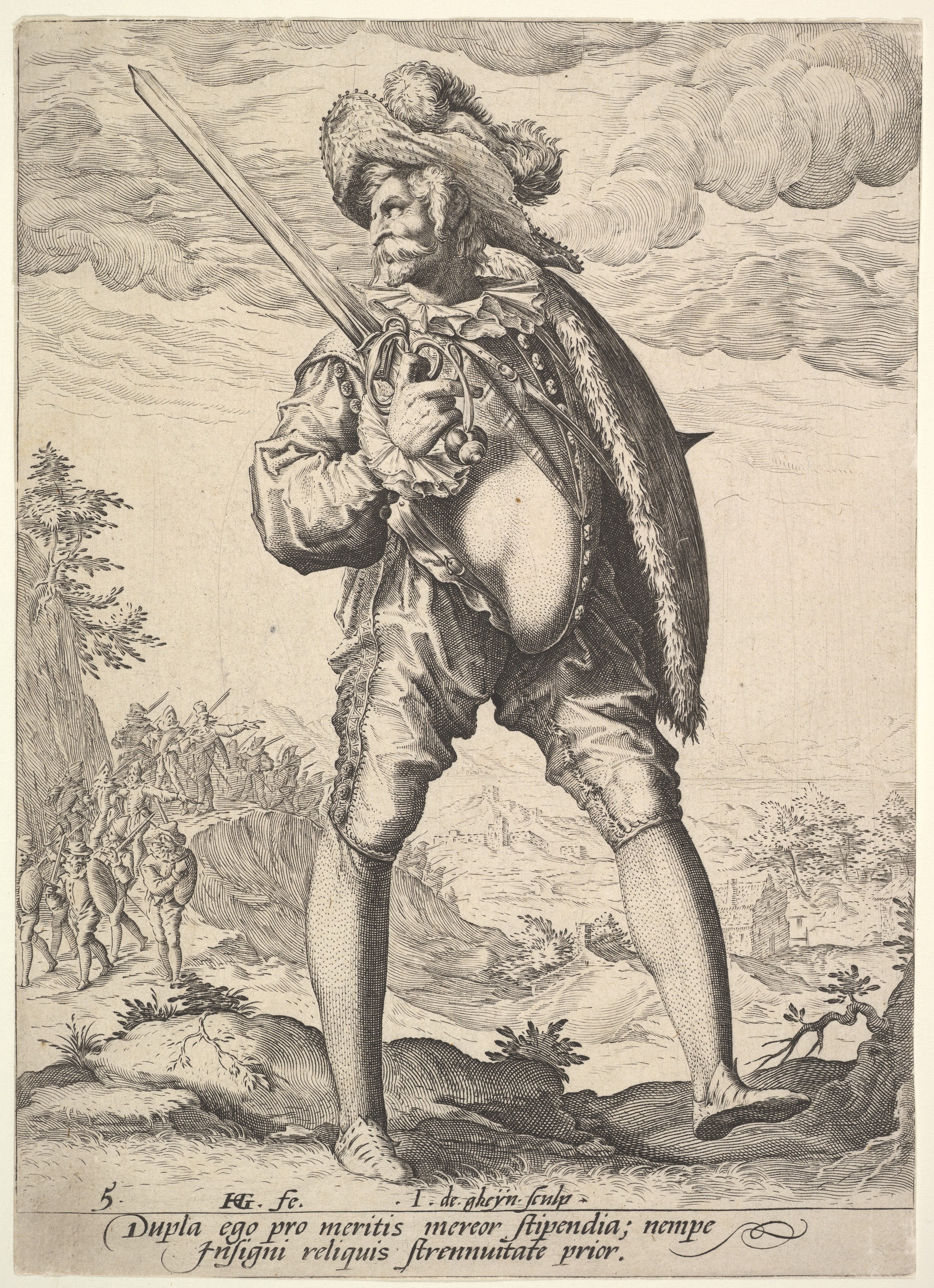16th Century Mercenary Engraving