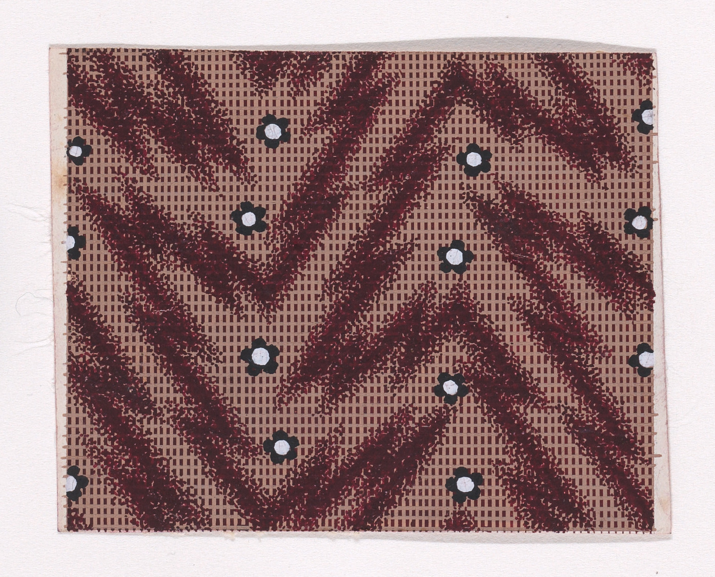Diamond Plaid Floral Textile Design