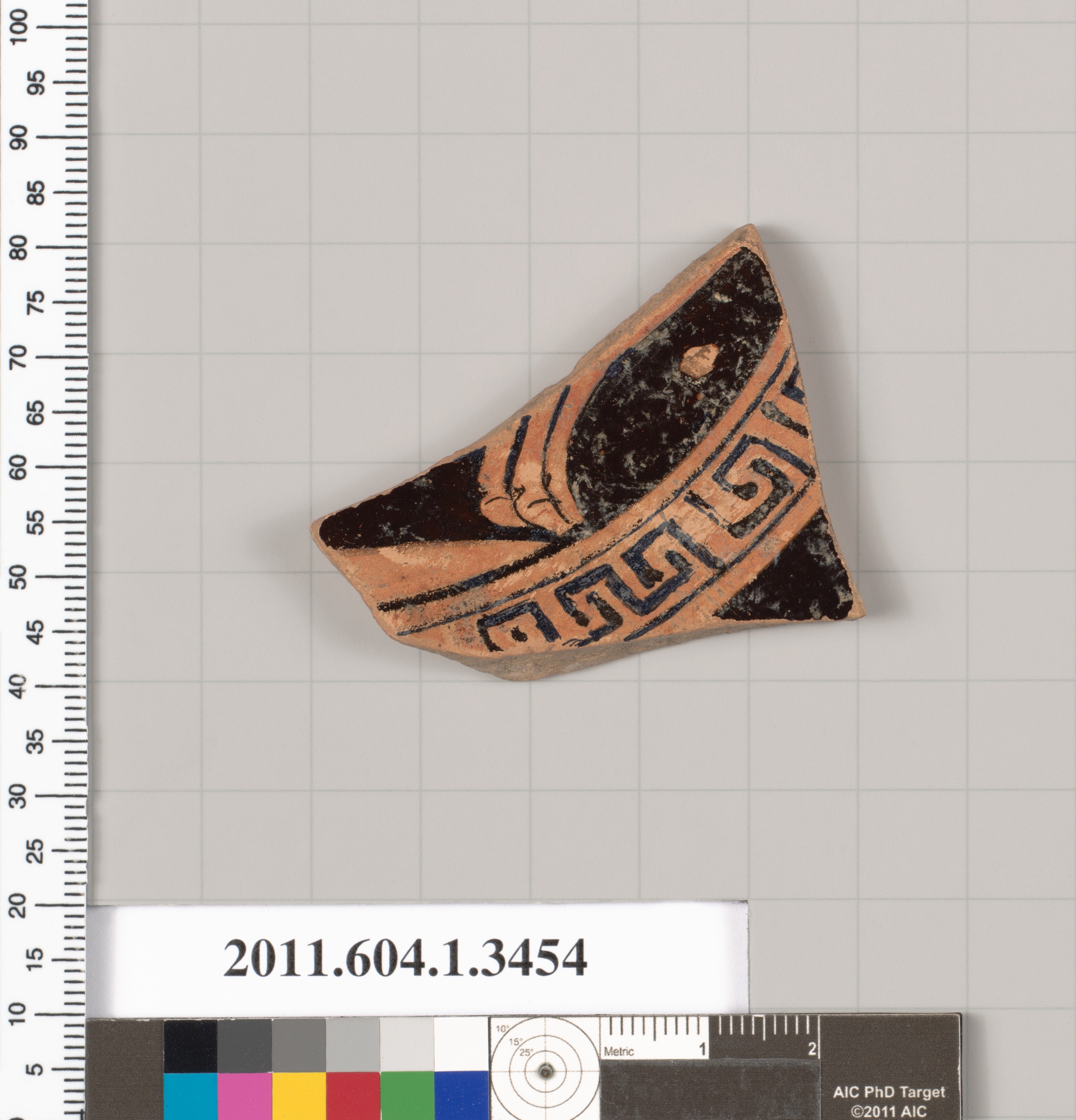 Ancient Painted Pottery Fragment