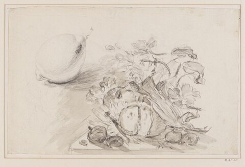 Still Life Sketch of Fruits