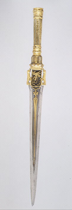 Ornate Gold-Handled Dagger