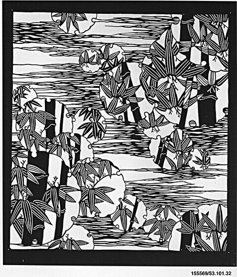 Monochrome Paper-Cut Bamboo Landscape