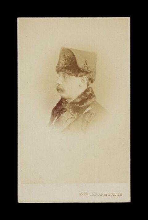Vintage Portrait of Man in Fur Hat