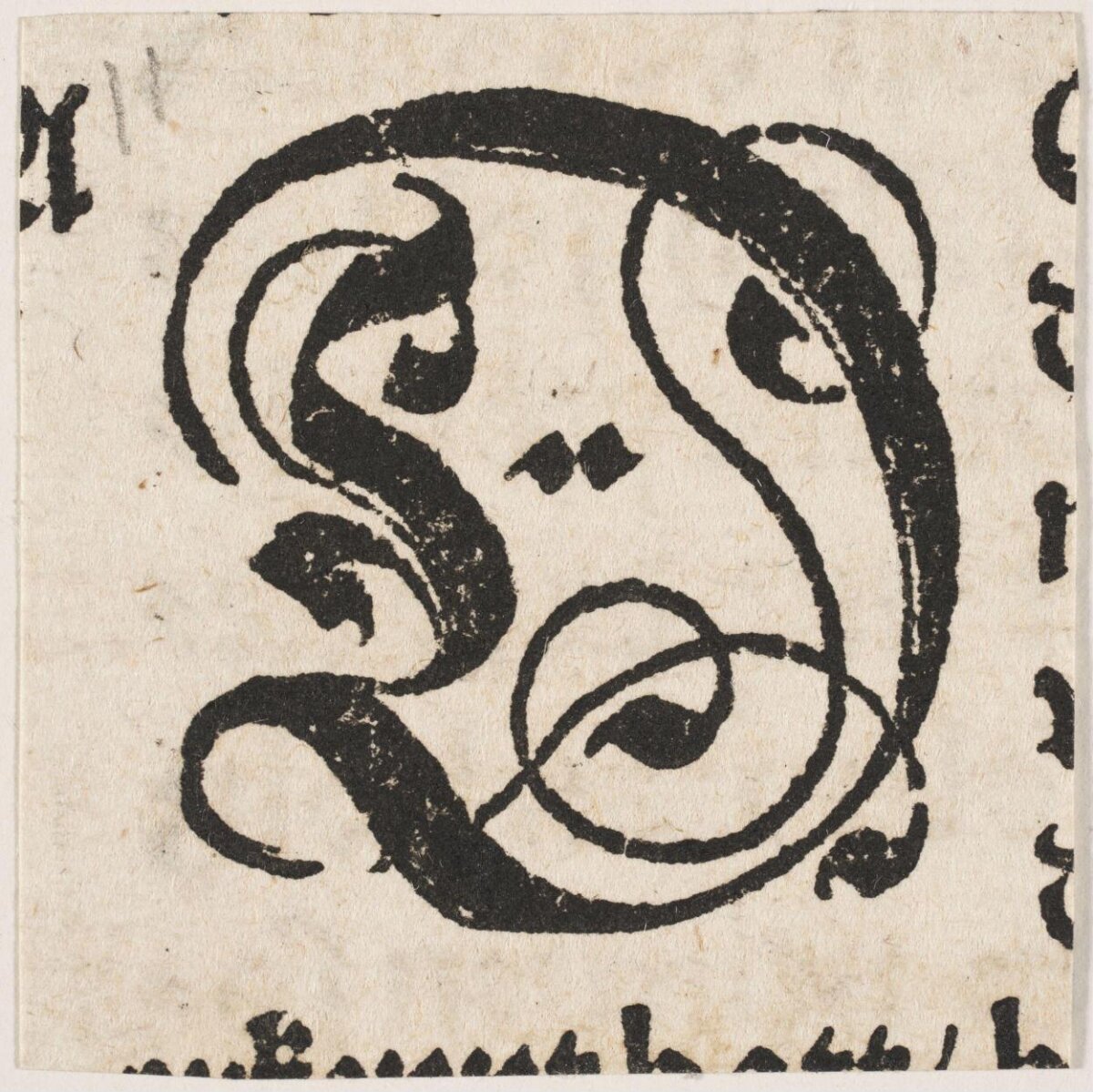 Ornate Decorated Calligraphic Initial