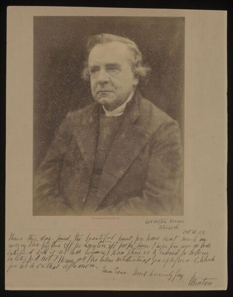 1872 Clergyman Portrait with Handwritten Note