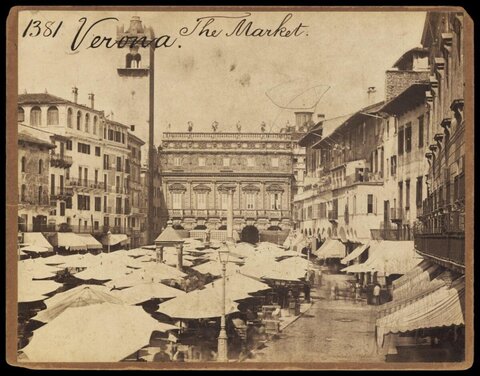 Vintage Verona Market Scene
