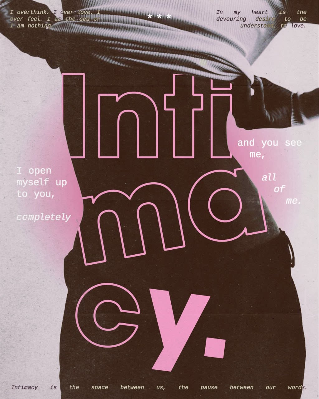 Intimacy Themed Typography Poster
