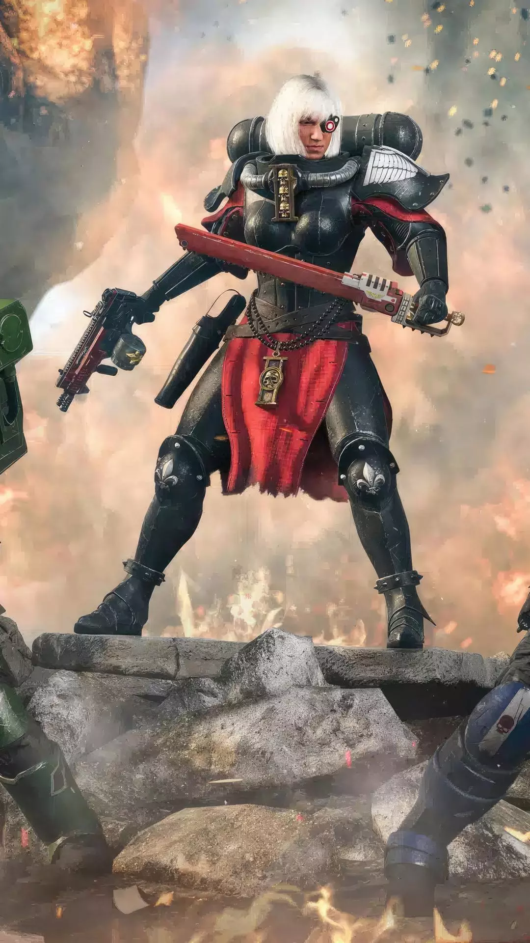 Warhammer Battle Sister on Battlefield