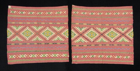 Pair of Traditional Woven Textile Panels