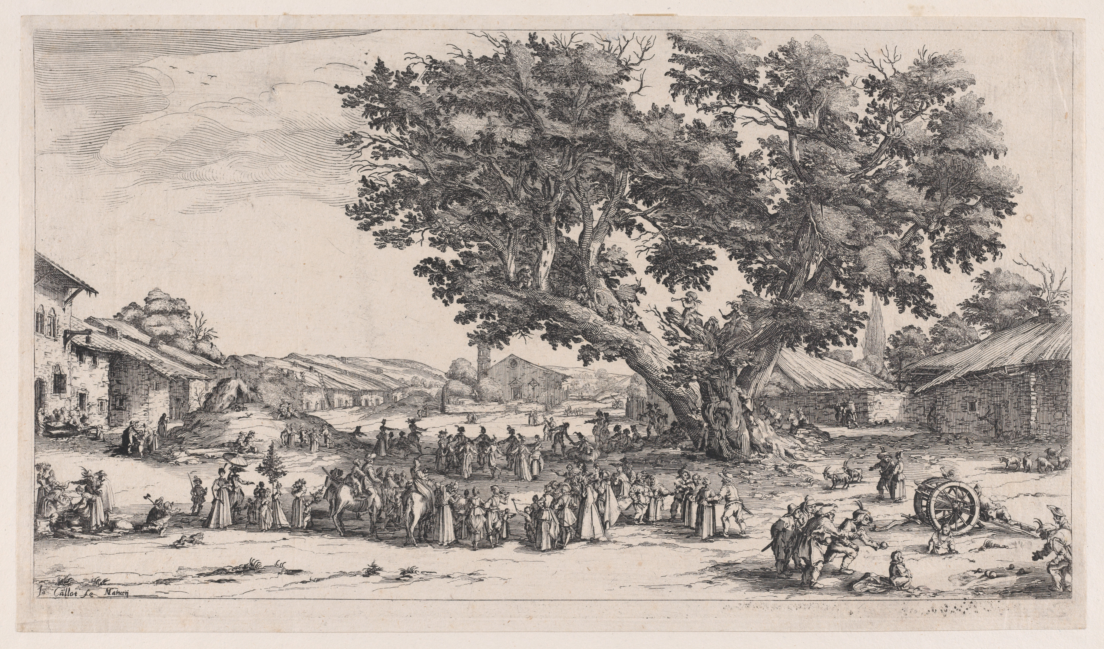 Village Fair Engraving