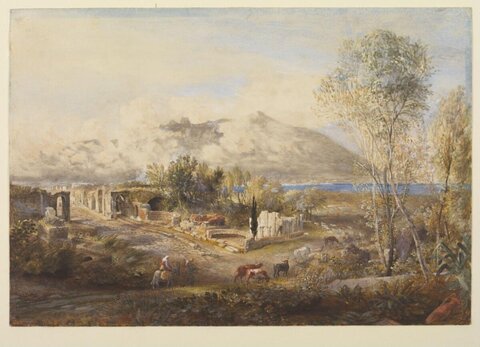 Ancient Roman Ruins Coastal Landscape