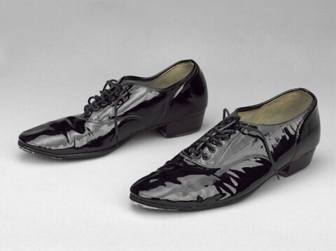 Pair of Black Patent Tap Dance Shoes