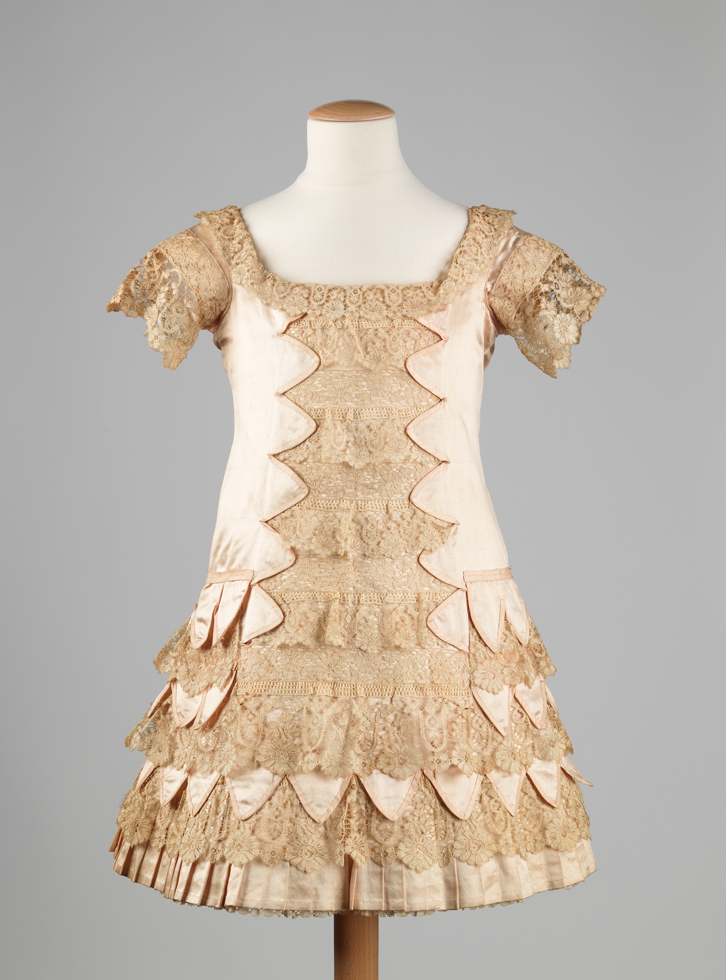 Vintage Child's Lace Silk Dress