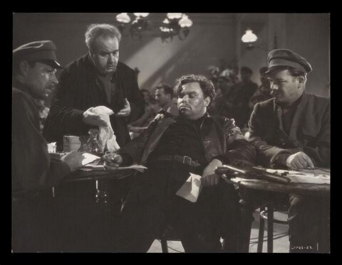 Vintage Film Meeting Scene