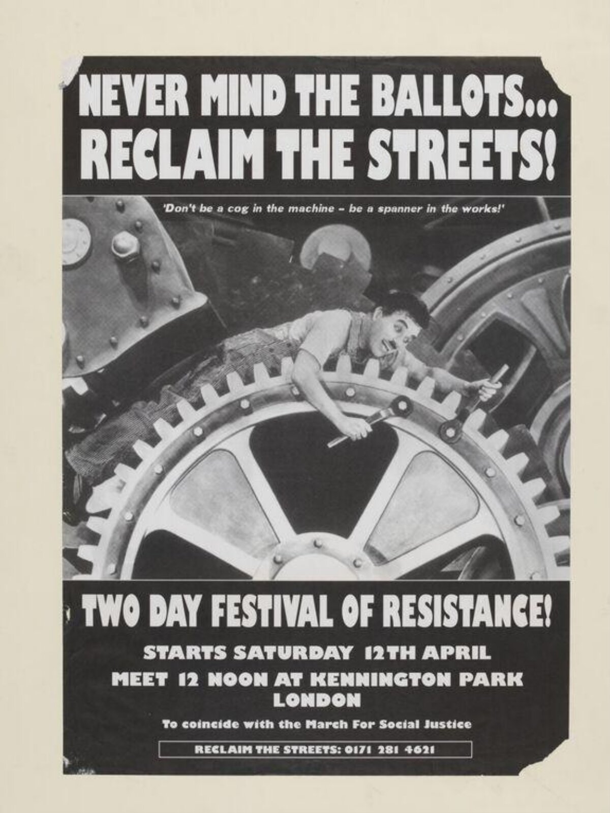 Reclaim The Streets Protest Poster