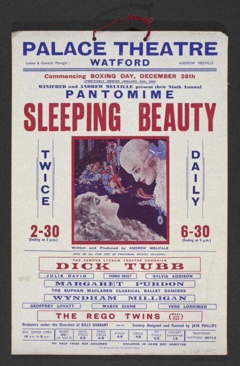 Vintage Sleeping Beauty Pantomime Poster