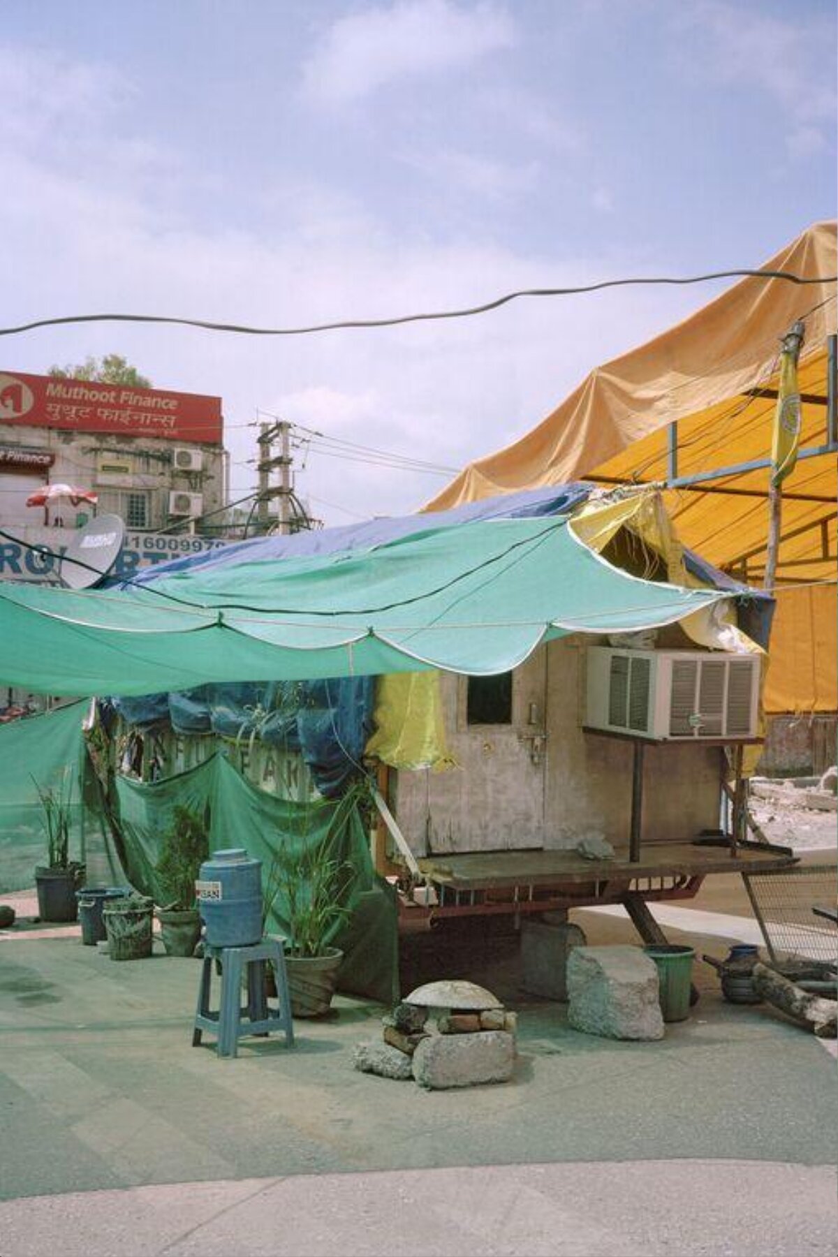 Makeshift Roadside Outdoor Shelter