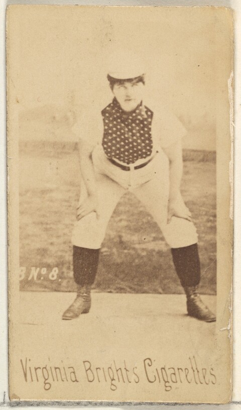 Vintage Female Baseball Player Cigarette Card