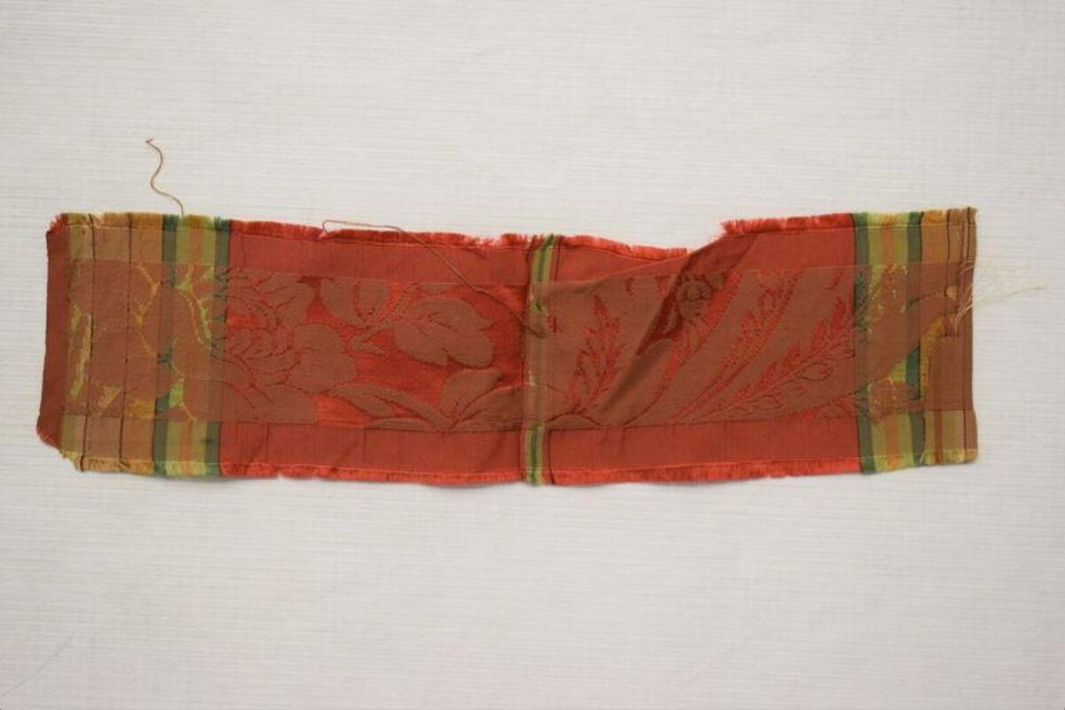 Antique Red Woven Textile Fragment