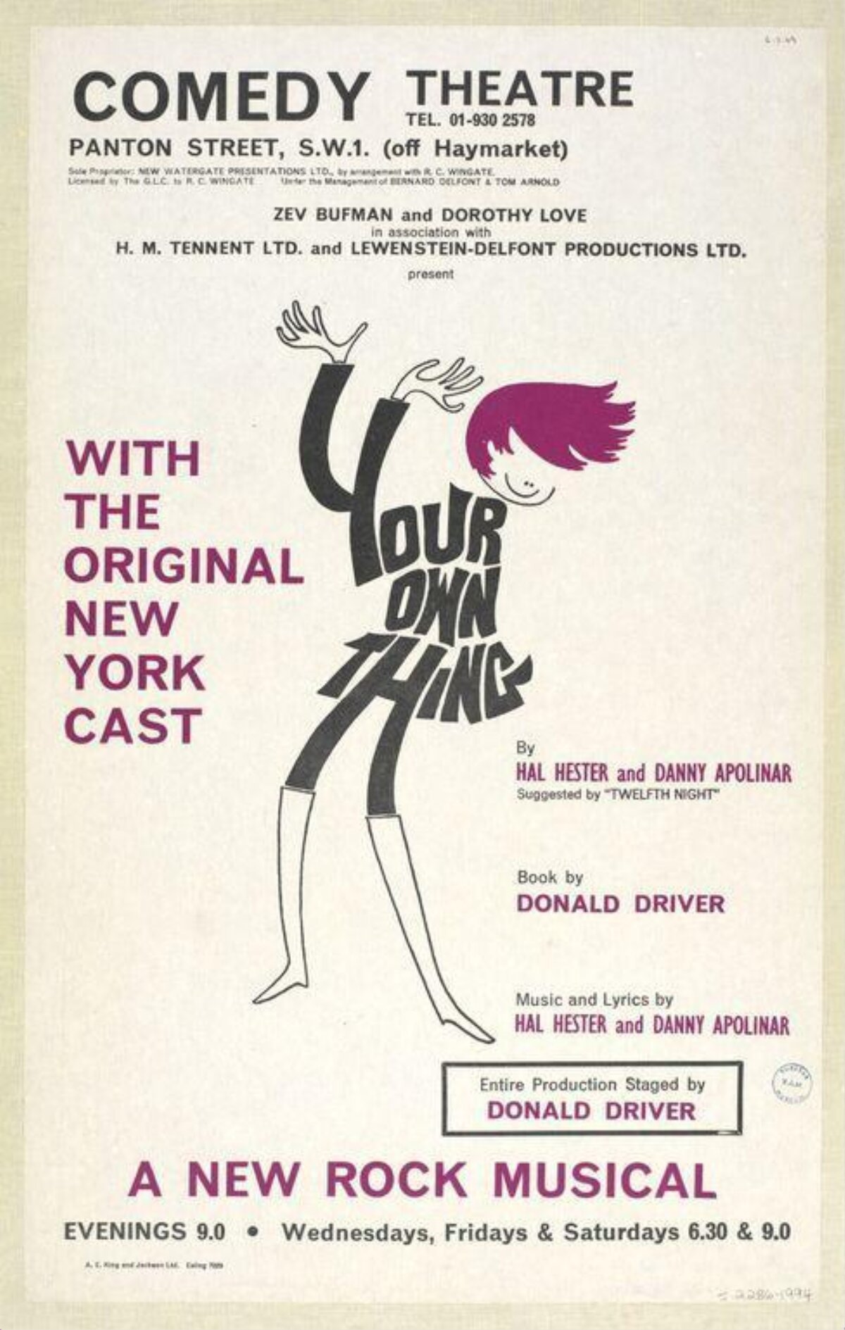 Vintage Your Own Thing Rock Musical Poster