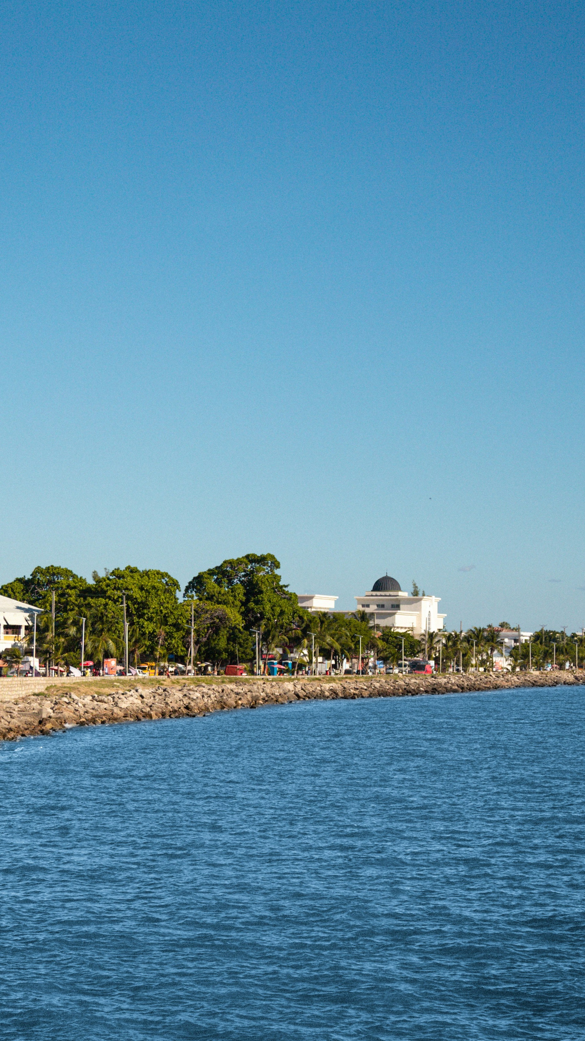 Tropical Coastal Waterfront View