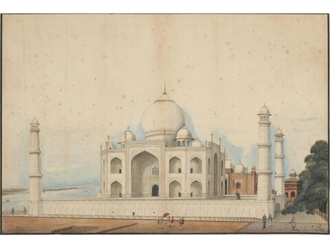 Watercolor Painting of Taj Mahal