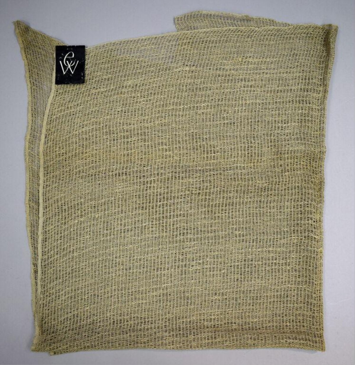 Beige Open Mesh Fabric Swatch