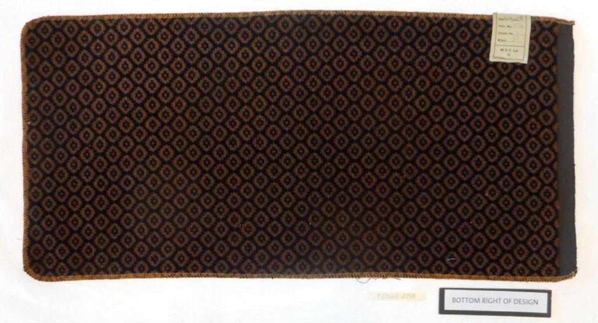Vintage Geometric Pattern Textile Sample