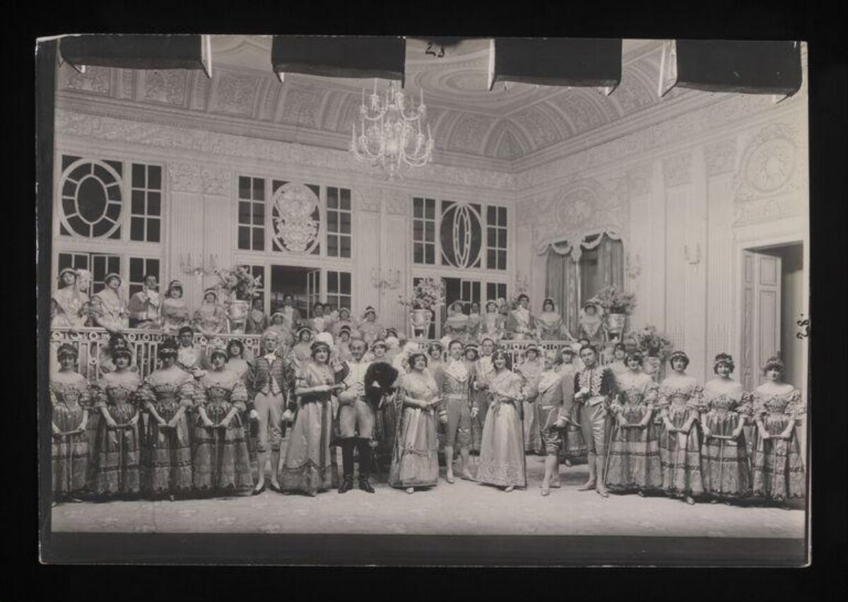 Vintage Theater Cast Group Portrait