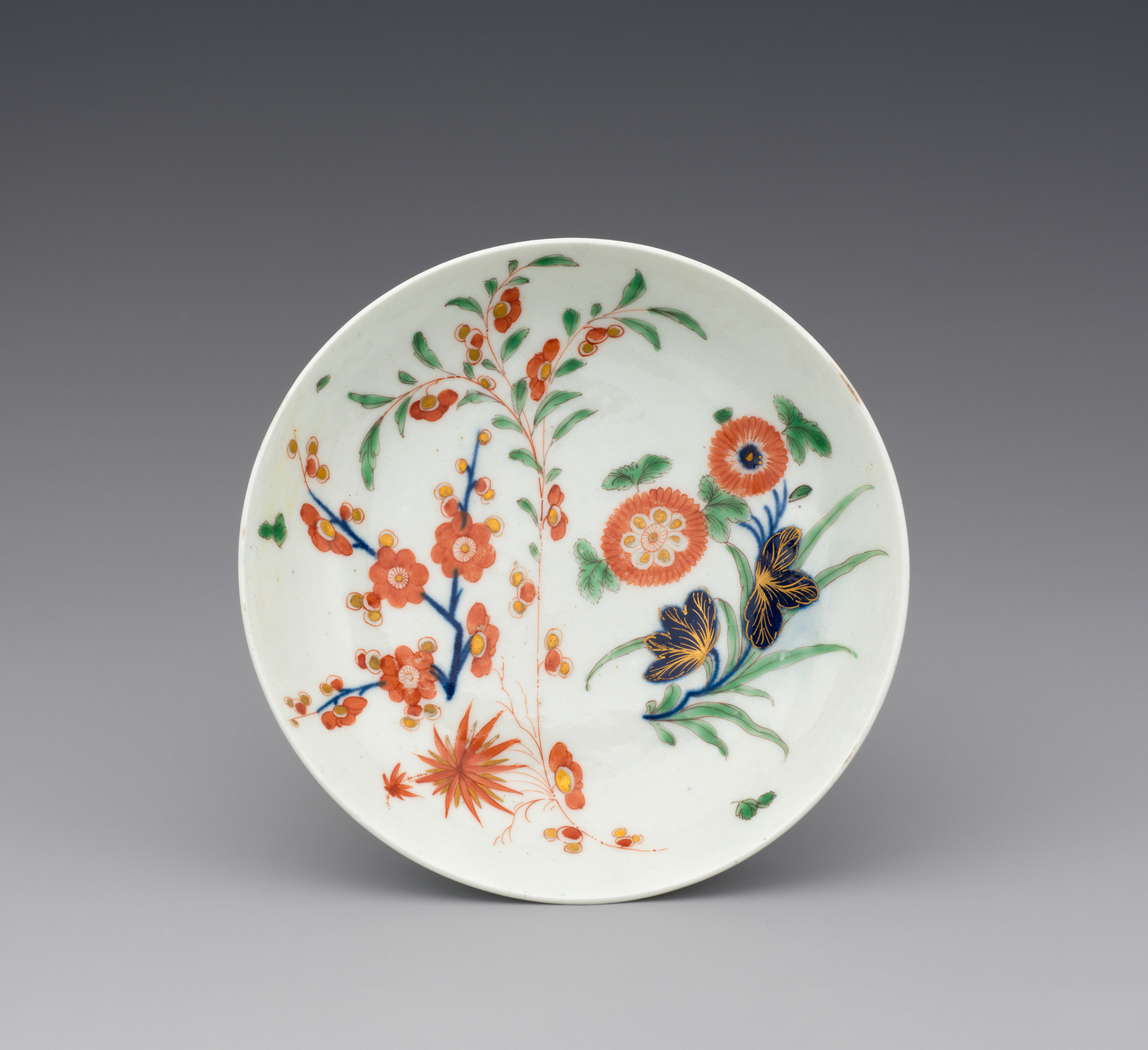 Flower Patterned Porcelain Plate