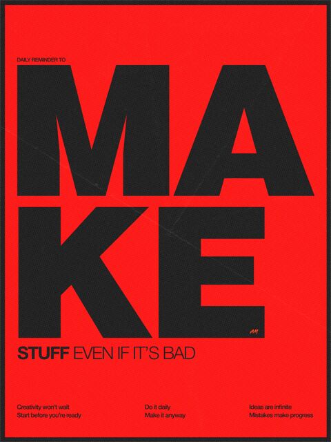 Motivational Make Stuff Poster