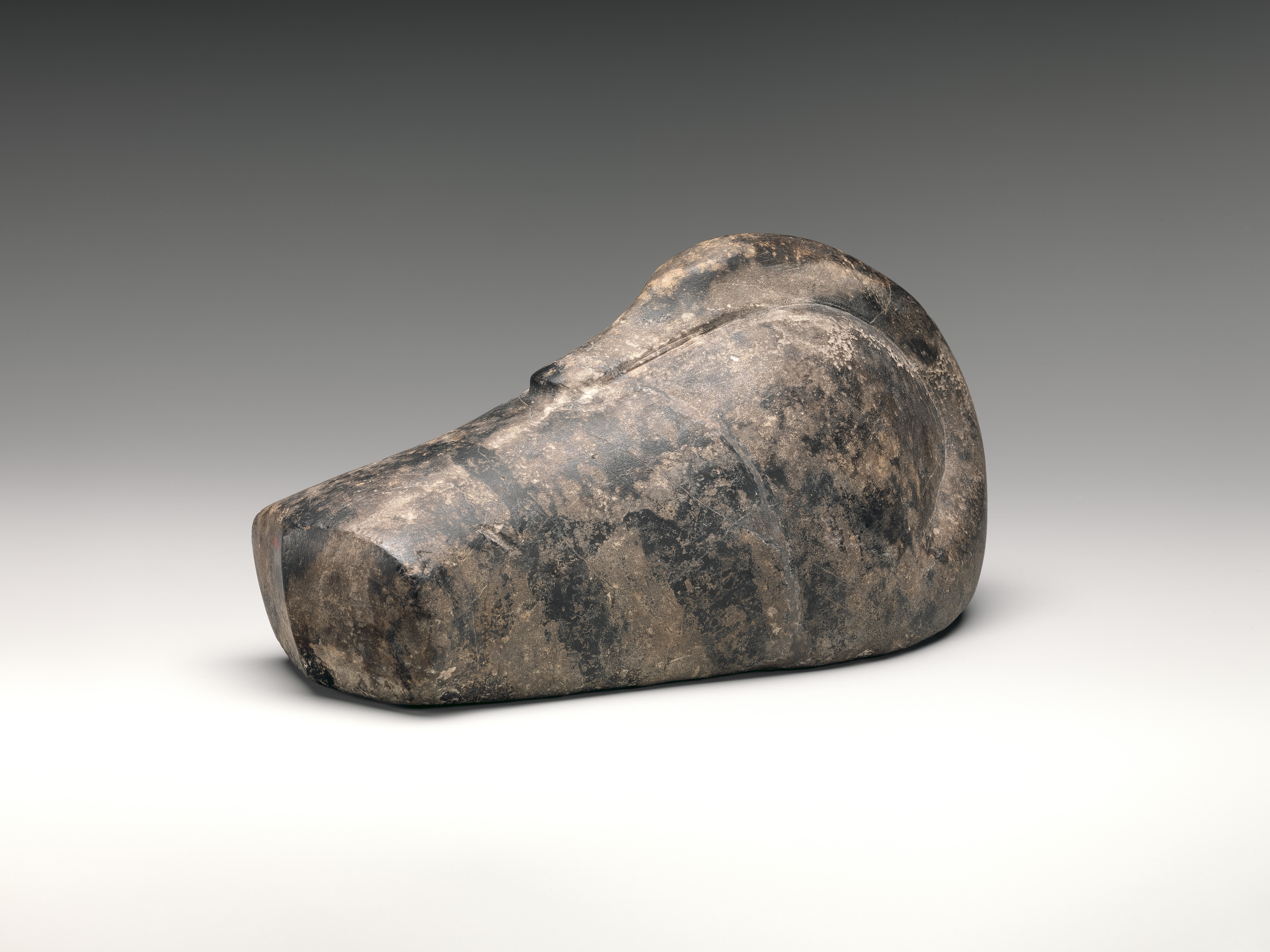 Ancient Stone Carved Animal Head Fragment