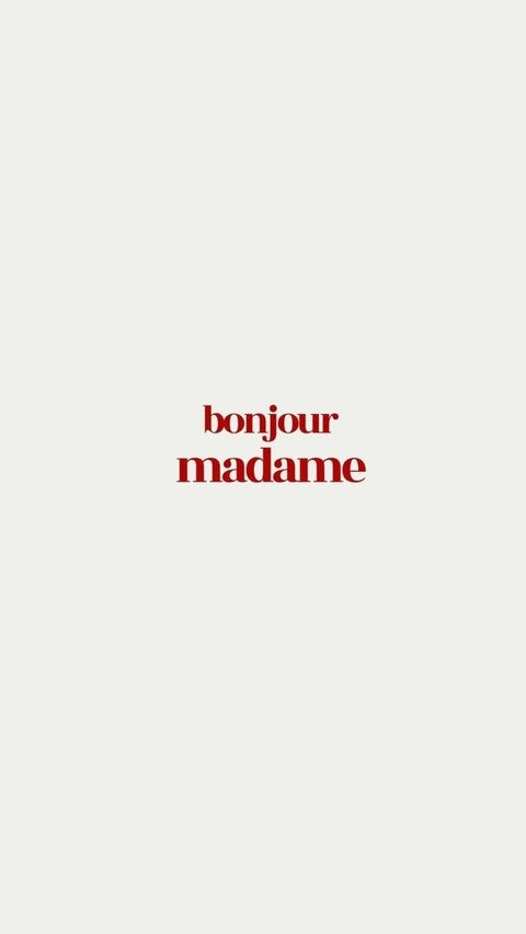 Minimal Bonjour Madame Typography