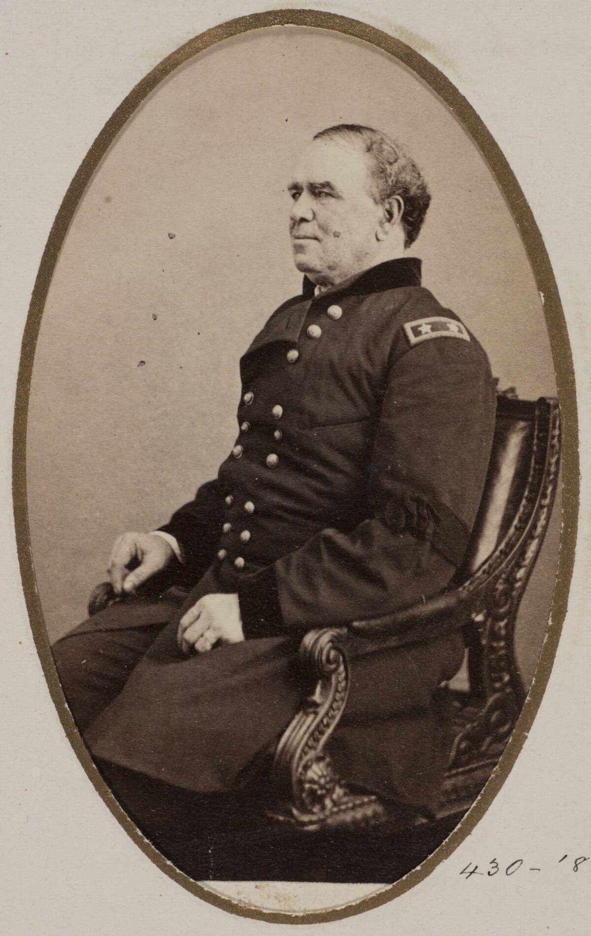 Seated 19th Century Military Officer Portrait