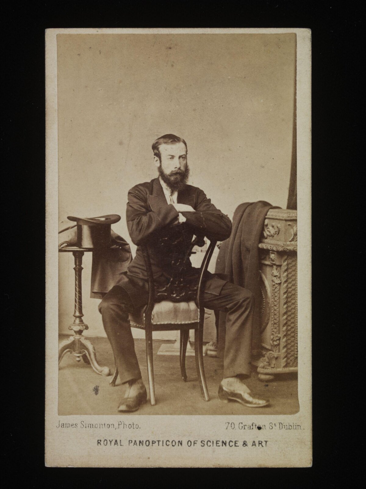 19th Century Seated Man Studio Portrait