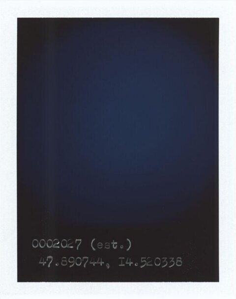 Dark Polaroid with Handwritten Coordinates
