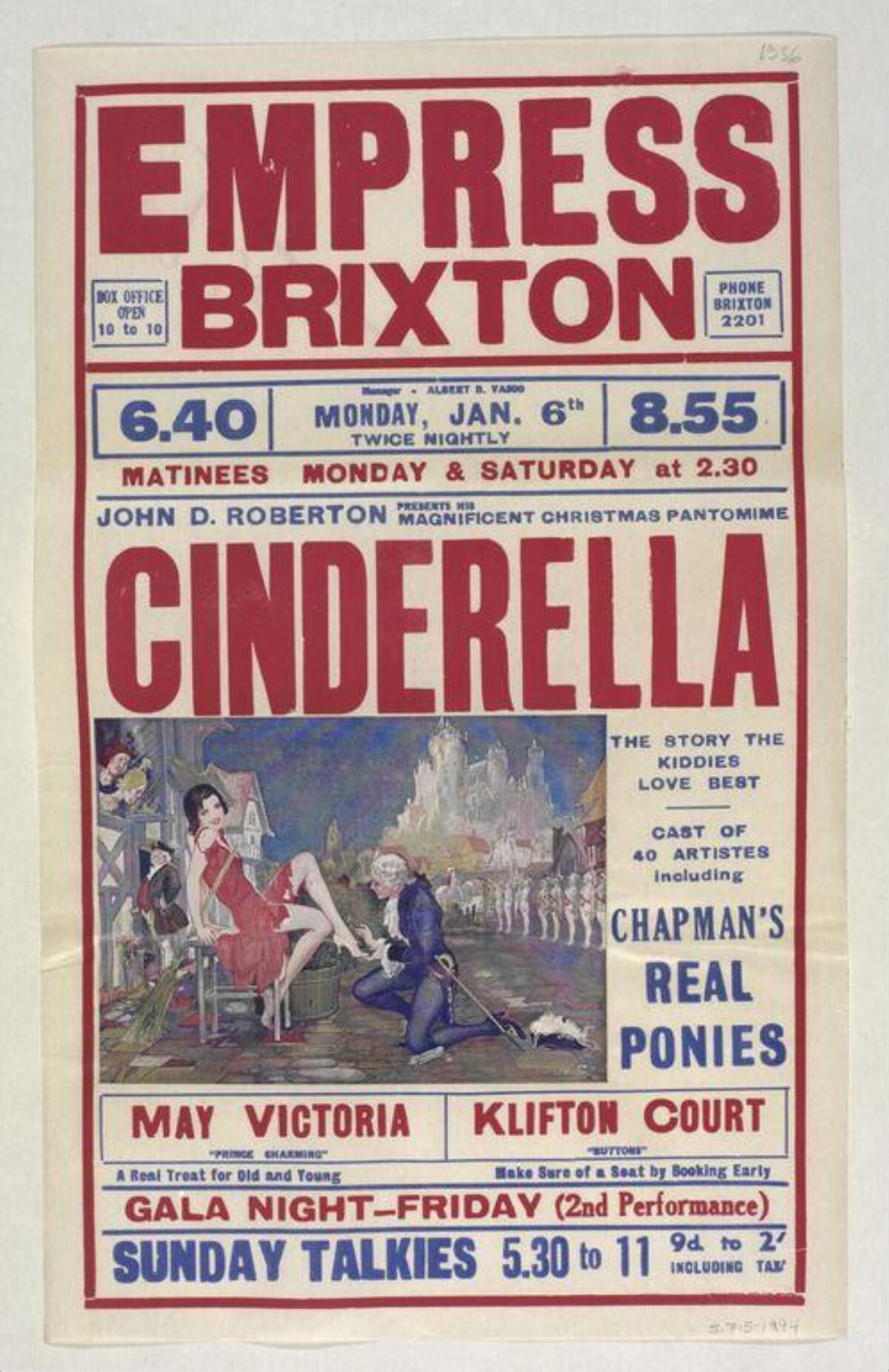 Vintage Cinderella Pantomime Poster