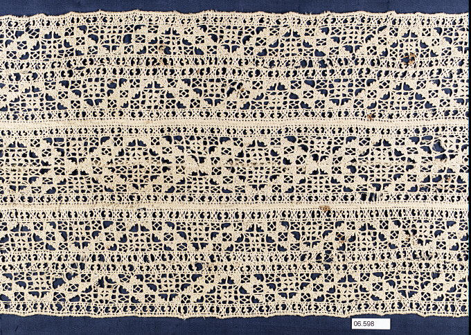 Antique Handmade Lace Textile Fragment
