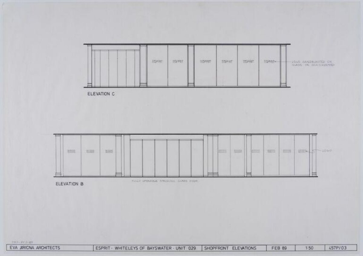 Esprit Shopfront Elevation Drawing