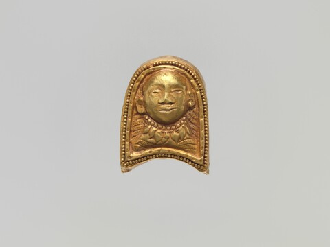 Ancient Gold Human Head Pendant