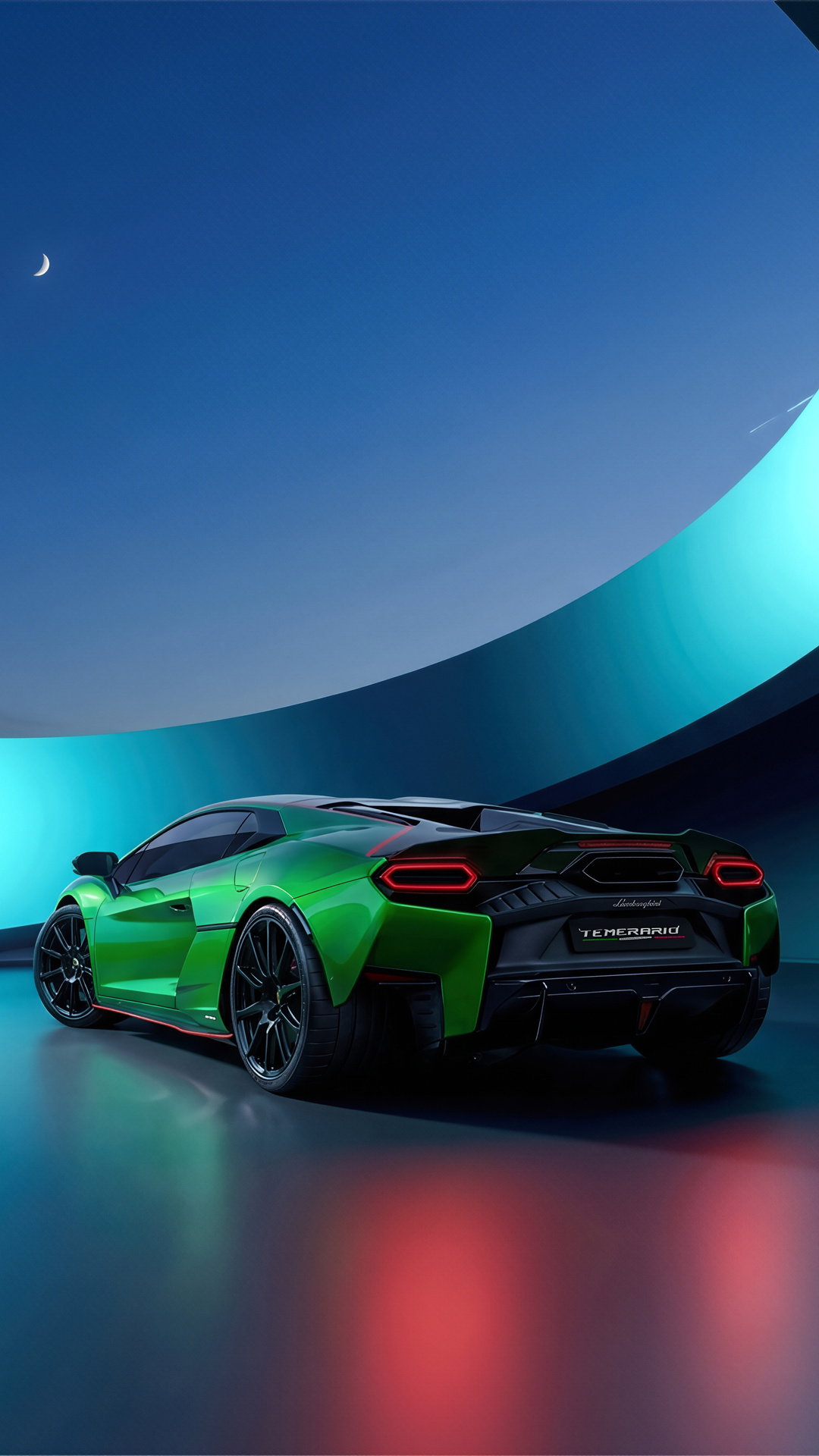 Green Lamborghini Temerario Rear View