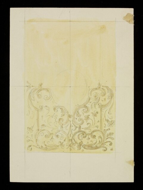 Ornamental Scrollwork Design Sketch