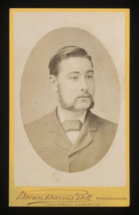 Victorian Man Oval Studio Portrait