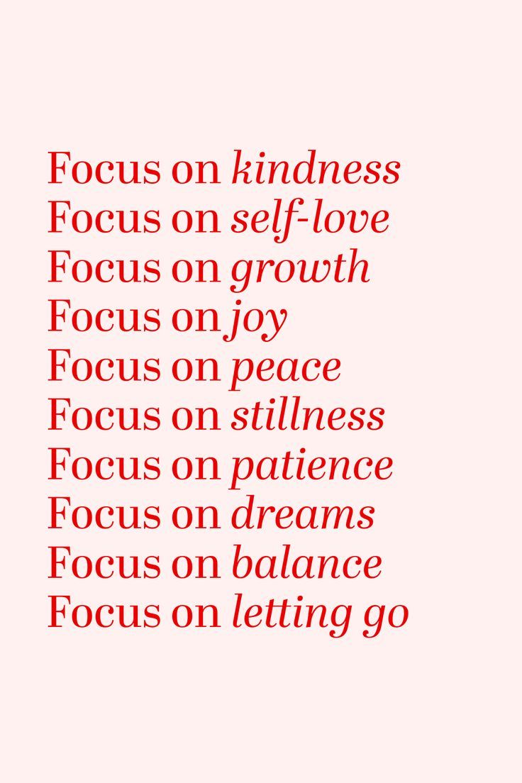 Positive Focus Affirmation List
