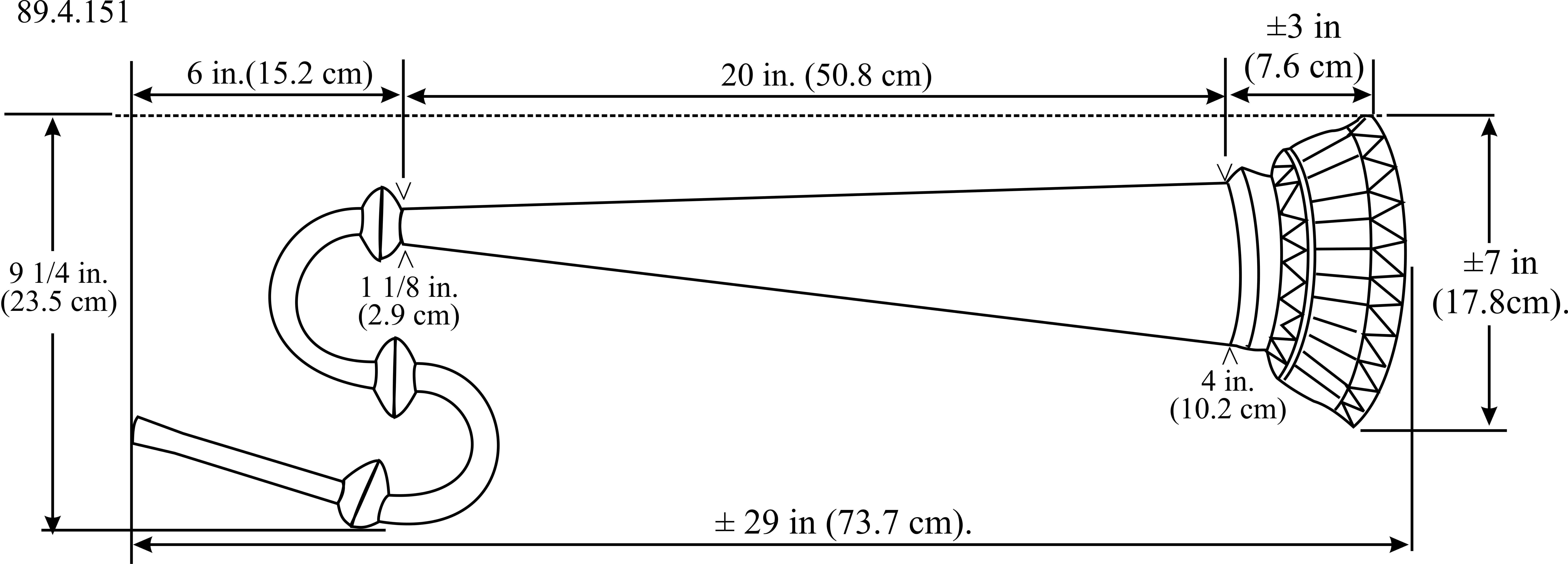 Shower Pipe Fitting Dimension Diagram