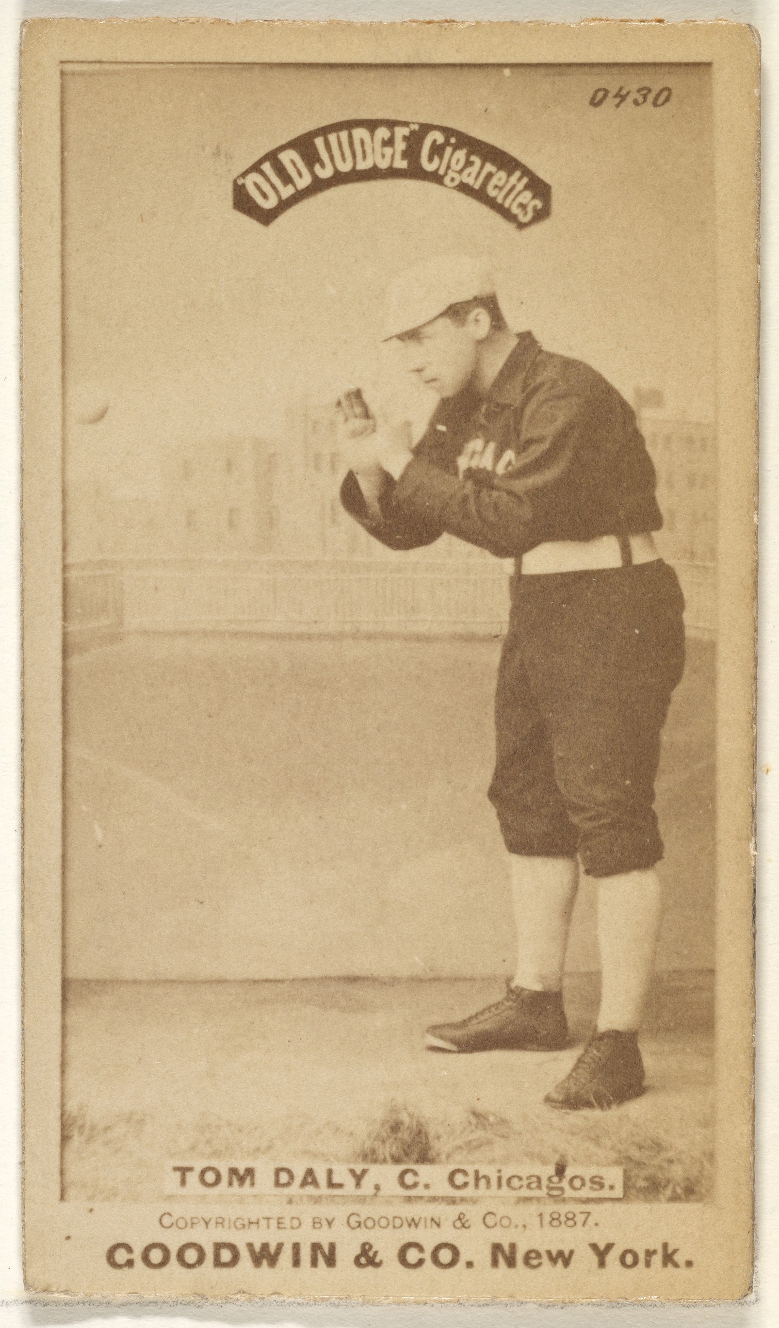 1887 Tom Daly Baseball Cigarette Card