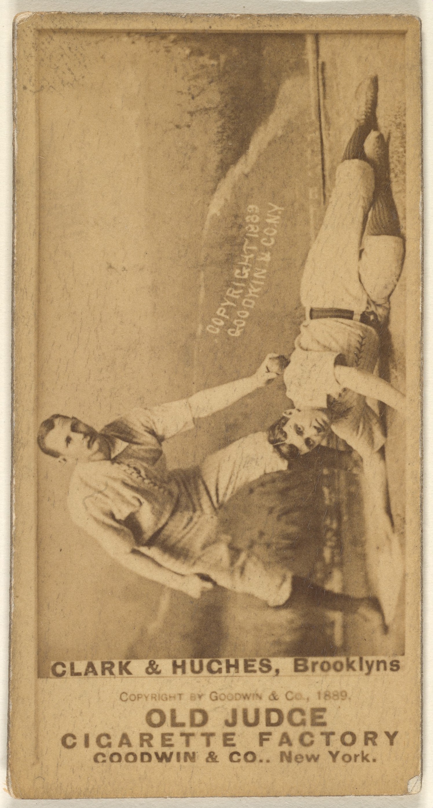 Clark & Hughes Brooklyn Baseball Cigarette Card